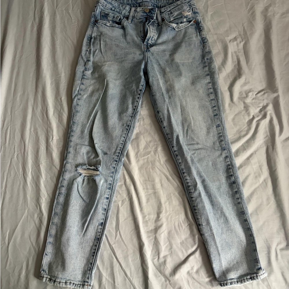Old Navy Light Blue Distressed Women Jeans